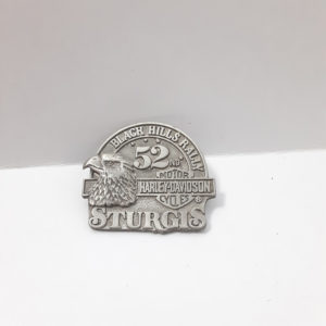 Authentic Vintage “52rd Sturgis Rally” Vest Pin, 1992 Harley-Davidson