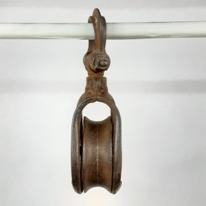 Antique Cast Iron Meyers Hay Trolley Drop Pulley – Barn Farm Tool (016)