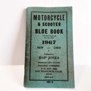 ORIGINAL HAP JONES 1967 BLUE BOOK) – HARLEY, KNUCKLEHEAD, INDIAN, ARIEL