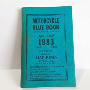 ORIGINAL HAP JONES 1983 BLUE BOOK) – HARLEY KNUCKLEHEAD, INDIAN, TRIUMPH