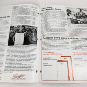 ORIGINAL VINTAGE HARLEY-DAVIDSON (Spring 1991) DESIGNER STORE NEWSLETTER