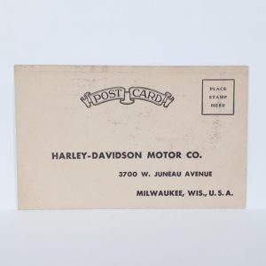 ORIGINAL HARLEY 1934 FACTORY “ENTHUSIAST” POST CARD – VL, KNUCKLEHEAD