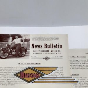 ORIGINAL HARLEY DEALER 1950 NEWS BULLETIN #1113 – KNUCKLEHEAD