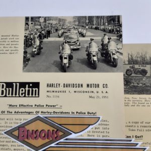 ORIGINAL HARLEY DEALER 1951 NEWS BULLETIN #1134 – KNUCKLEHEAD