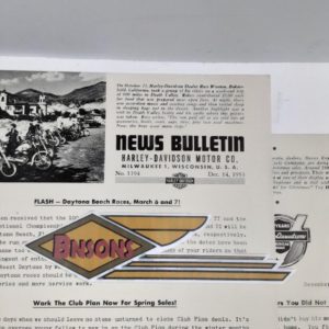 ORIGINAL HARLEY DEALER 1953 NEWS BULLETIN #1194 – PANHEAD, KNUCKLEHEAD