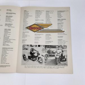 ORIG HARLEY 1946-47 POLICE DEPT. SALESMAN SAMPLER INSERT- SERVI-CAR, KNUCKLEHEAD