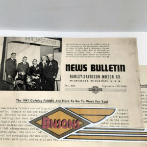 ORIGINAL HARLEY DEALER 1940 NEWS BULLETIN #866 – KNUCKLEHEAD