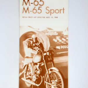 Vintage 1969 Harley M-65 Retail Price List