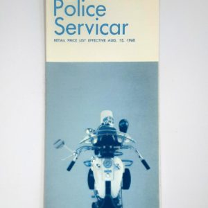 Vintage 1969 Harley Police Servicar Retail Price List