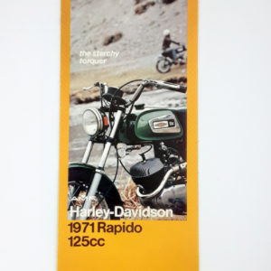 Vintage 1971 Harley-Davidson RAPIDO 125cc Retail Price List Brochure