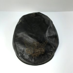 Vintage Leather Bikers Cap Harley-Davidson