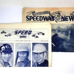 2 Vintage Original 1950 Racing Newspaper COVERS ONLY