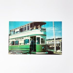 Vintage Train Railroad Postcard Double-Decker Street Car England – Plastichrome