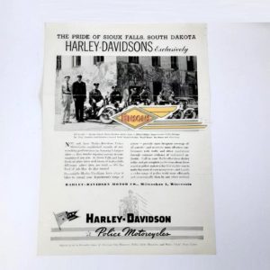 ORIGINAL HARLEY 1941-46, SIOUX FALLS, POLICE (COUNTER FLYER)-KNUCKLEHEAD