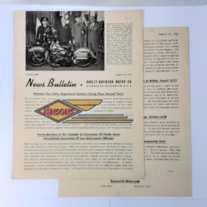 ORIGINAL HARLEY DEALER 1941 NEWS BULLETIN #889 – KNUCKLEHEAD