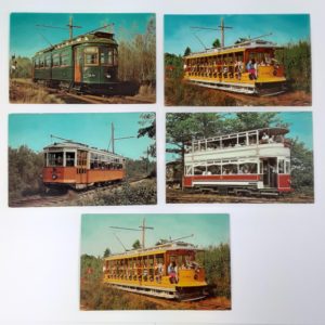 Vintage Railroad Postcard Nice Selection 5 Card Lot #5 – Seashore Trolley Museum