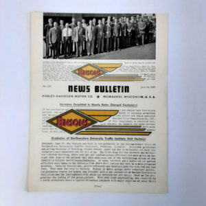 ORIGINAL HARLEY DEALER 1943 NEWS BULLETIN #935 – KNUCKLEHEAD