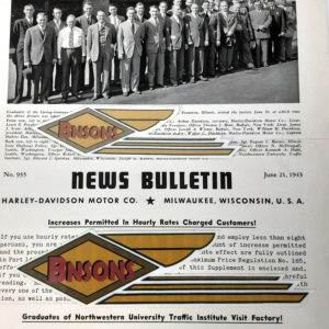 ORIGINAL HARLEY DEALER 1943 NEWS BULLETIN #935 – KNUCKLEHEAD