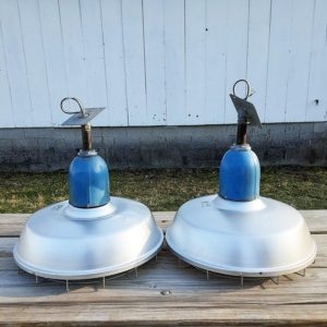 Vintage Original Pair ALZAK 18″ Industrial Light, Gas Station #6