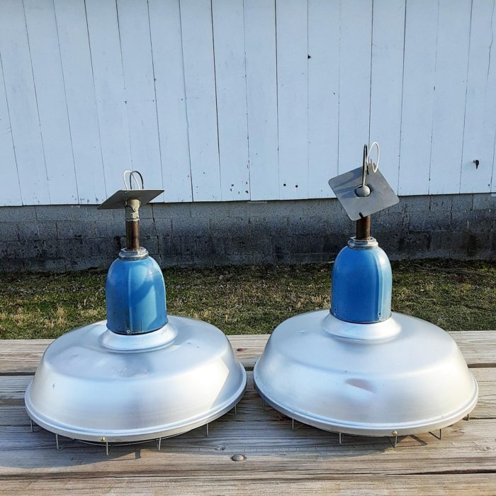 Vintage Original Pair ALZAK 18" Industrial Light, Gas Station #6 - Image 3