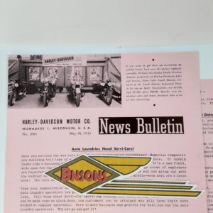 ORIGINAL HARLEY DEALER 1949 NEWS BULLETIN #1084 – PANHEAD, KNUCKLEHEAD