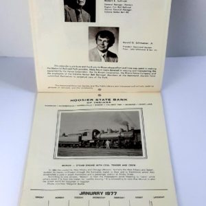 Authentic Vintage Original 1977 Hoosier Historical Calendar