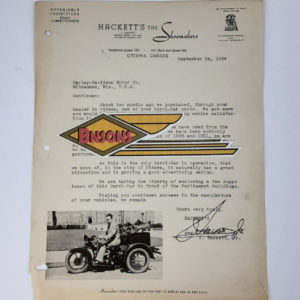 ORIG 1936 BUSINESS SHOEMAKERS “TESTIMONIAL” OTTAWA, CANADA – HARLEY,KNUCKLEHEAD