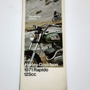 Vintage 1971 Harley-Davidson RAPIDO 125cc New Model Pamphlet