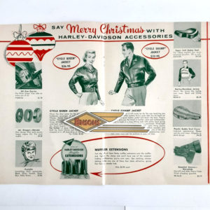 ORIGINAL HARLEY 1950’s FACTORY CHRISTMAS ACCY. FLYER- PANHEAD, KNUCKLEHEAD