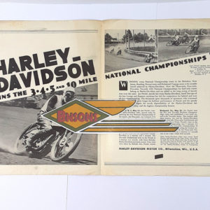 ORIGINAL HARLEY 1935 (JOE PETRALI) NATIONAL CHAMPION COUNTER FLYER- KNUCKLEHEAD