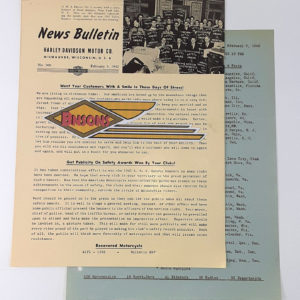 ORIGINAL HARLEY DEALER 1942 NEWS BULLETIN #900 – KNUCKLEHEAD