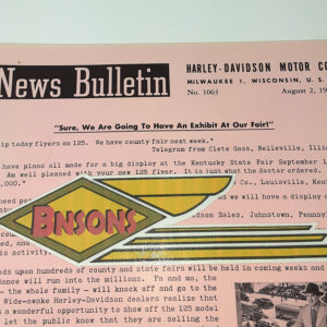 ORIGINAL HARLEY DEALER 1948 NEWS BULLETIN #1063 – PANHEAD, KNUCKLEHEAD