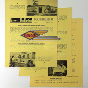 ORIGINAL HARLEY DEALER 1952 NEWS BULLETIN #1151 – KNUCKLEHEAD