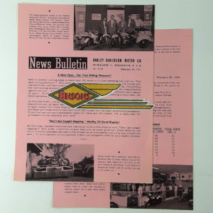 ORIGINAL HARLEY DEALER 1951 NEWS BULLETIN #1128 – PANHEAD, KNUCKLEHEAD