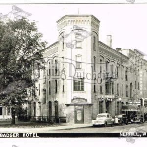 Vintage Postcard – 1948 Badger Hotel, Merrill, Wis.