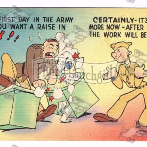 Vintage Used Postcard (1948) – “Your First Day In The Army …”