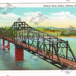 Vintage Postcard – 1948 Missouri River Bridge, Jefferson City, Mo.