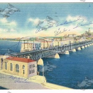 Vintage Postcard – 1949 Roller Dam, Davenport, Iowa.