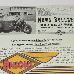 ORIGINAL HARLEY DEALER 1951 NEWS BULLETIN #1138 – PANHEAD, KNUCKLEHEAD