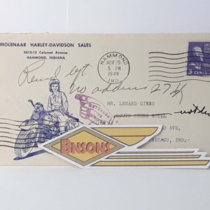 ORIGINAL HARLEY 1941-46 WL DEALER ENVELOPE – KNUCKLEHEAD