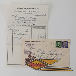 ORIGINAL HARLEY 1956 K-MODEL DEALER ENVELOPE – KNUCKLEHEAD