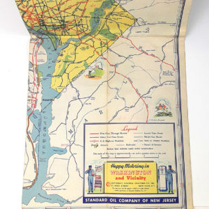 Vintage 1940’s Standard Oil Road Map – Washington D. C. and Vicinity