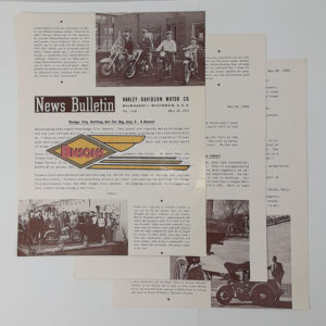 ORIGINAL HARLEY DEALER 1952 NEWS BULLETIN #1160 – PANHEAD, KNUCKLEHEAD