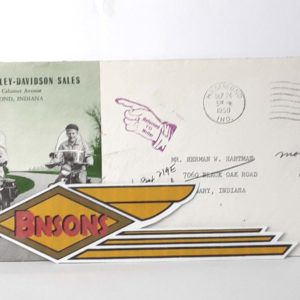 ORIGINAL HARLEY HUMMER 1948, 125cc DEALER ENVELOPE – KNUCKLEHEAD