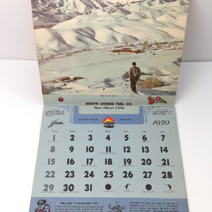 Vintage 1950 North Ave Fuel Company Wall Calendar