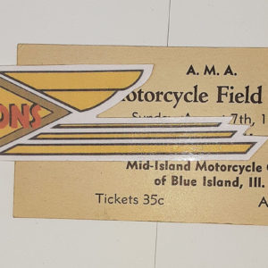 ORIGINAL HARLEY 1932 MID-ISLAND M/C (FIELD MEET) TICKET- WLDR, KNUCKLEHEAD