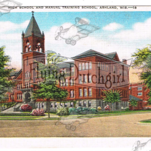 Vintage Postcard – 1940’s High School, Ashland, Wis.