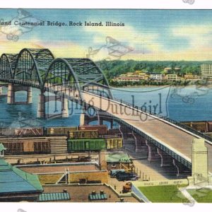 Vintage Postcard – 1949 Centennial Bridge, Rock Island, Illinois