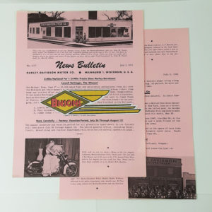 ORIGINAL HARLEY DEALER 1951 NEWS BULLETIN #1137 – PANHEAD, KNUCKLEHEAD