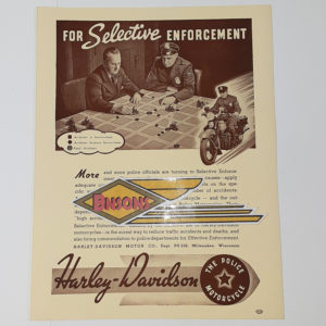 ORIG HARLEY 1938 “POLICE FLYER” (SELECTIVE ENFORCEMENT) – UL, KNUCKLEHEAD